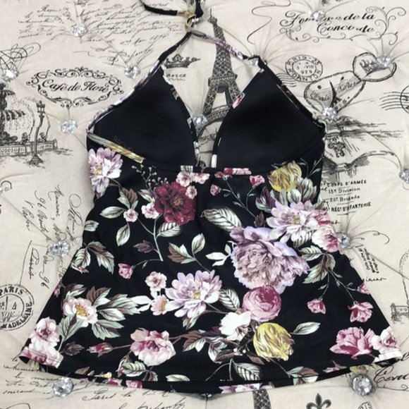 Rachel Rachel Roy Cherry Blossom Floral Swim Top - Picture 8 of 9